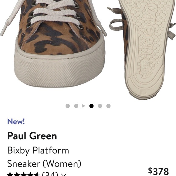 Paul Green Bixny Sneaker. Leopard white combo. Size 7.5 US - Picture 4 of 7